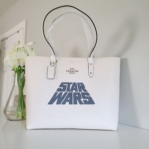 Star Wars X Coach Town Tote with Glitter Motif